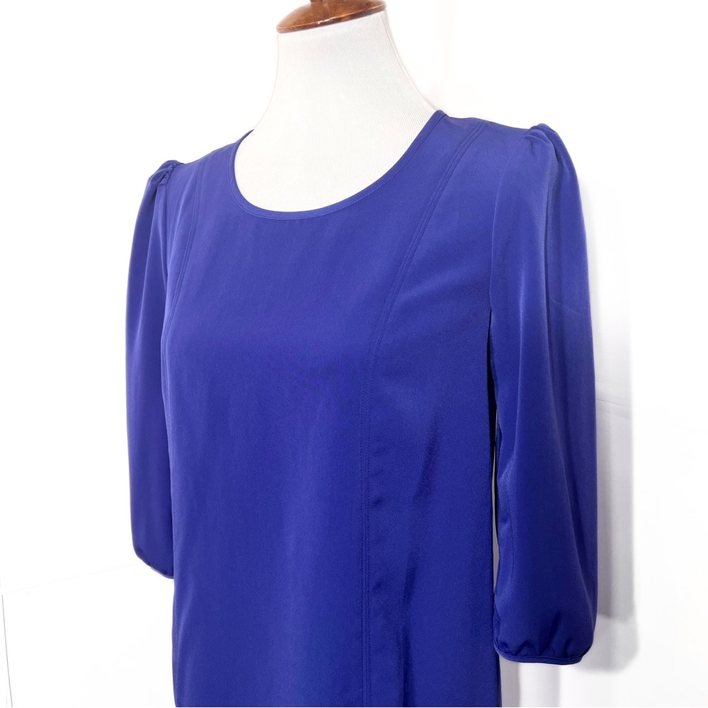 Urban Outfitters Royal Purple 3/4 Sleeve Pullover Peasant Shift Dress - Picture 2 of 10